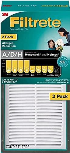 Filtrete Allergen Reduction HEPA-Type Air Purifier Filter, 2 Pack