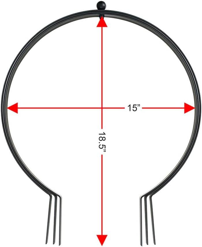 DÉCOR WOW Garden Orb Ornament, Small Obelisk Trellis, 19.5"H x 16" W, Metal, Black