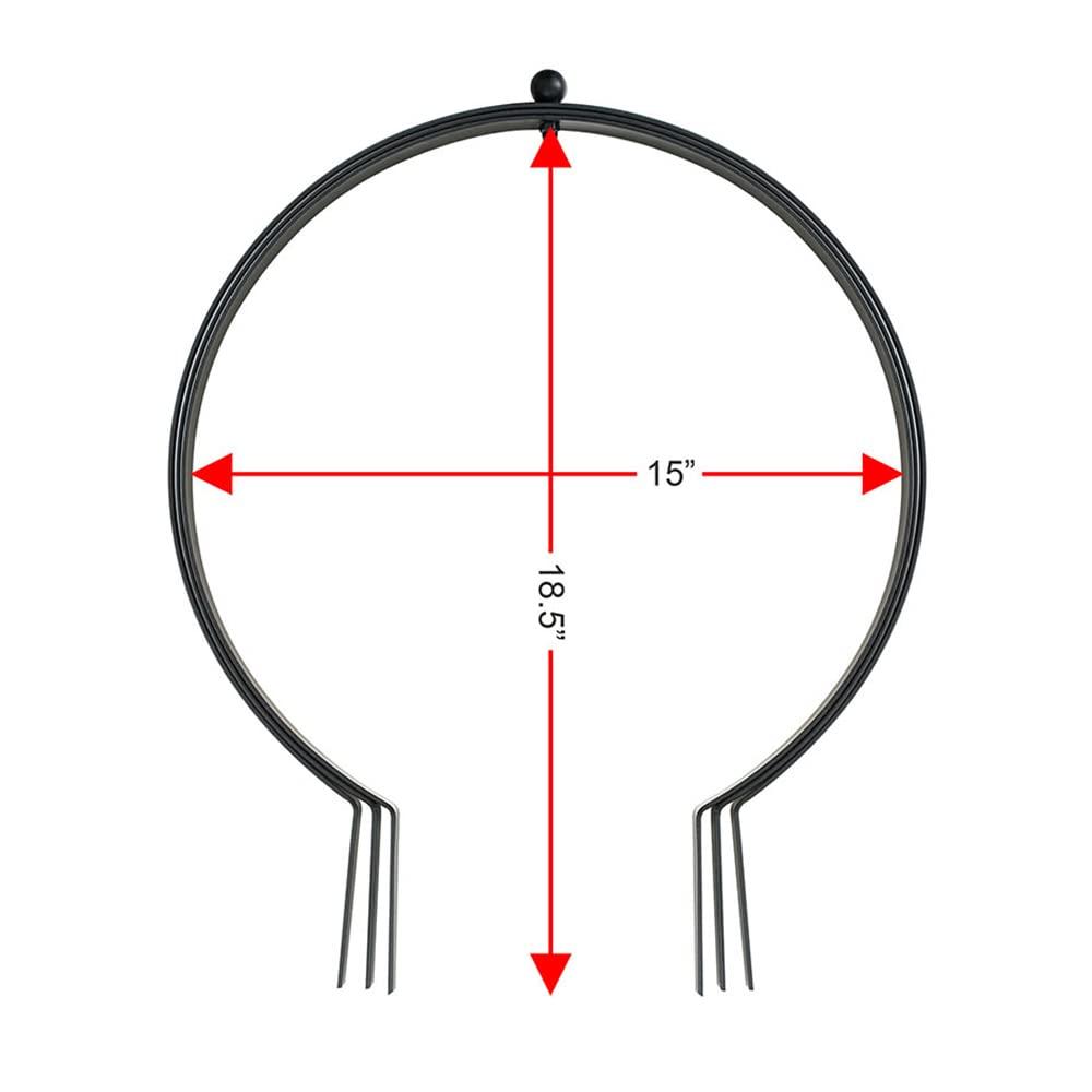 DÉCOR WOW Garden Orb Ornament, Small Obelisk Trellis, 19.5"H x 16" W, Metal, Black