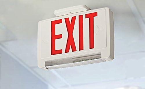 Lithonia Lighting Ecbr Led M6 Ecbr Red Led Ceiling Mount Integrated Exit Sign / Emergency