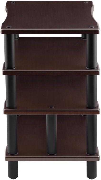 Monolith 4 Tier Audio Stand XL - Espresso, Open Air Design, Each Shelf Supports Up to 75 lbs., Perfect Way to Organize AV Components