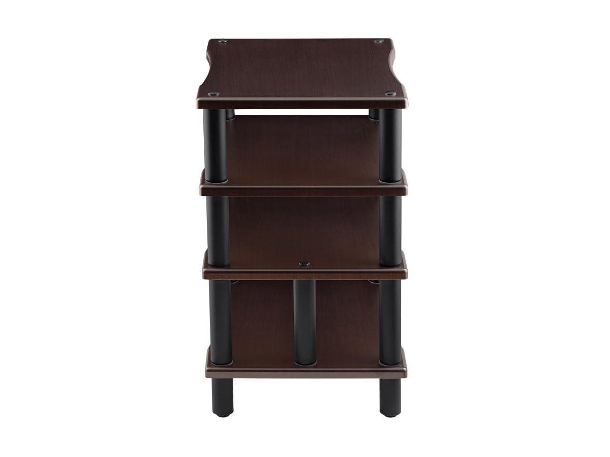 Monolith 4 Tier Audio Stand XL - Espresso, Open Air Design, Each Shelf Supports Up to 75 lbs., Perfect Way to Organize AV Components