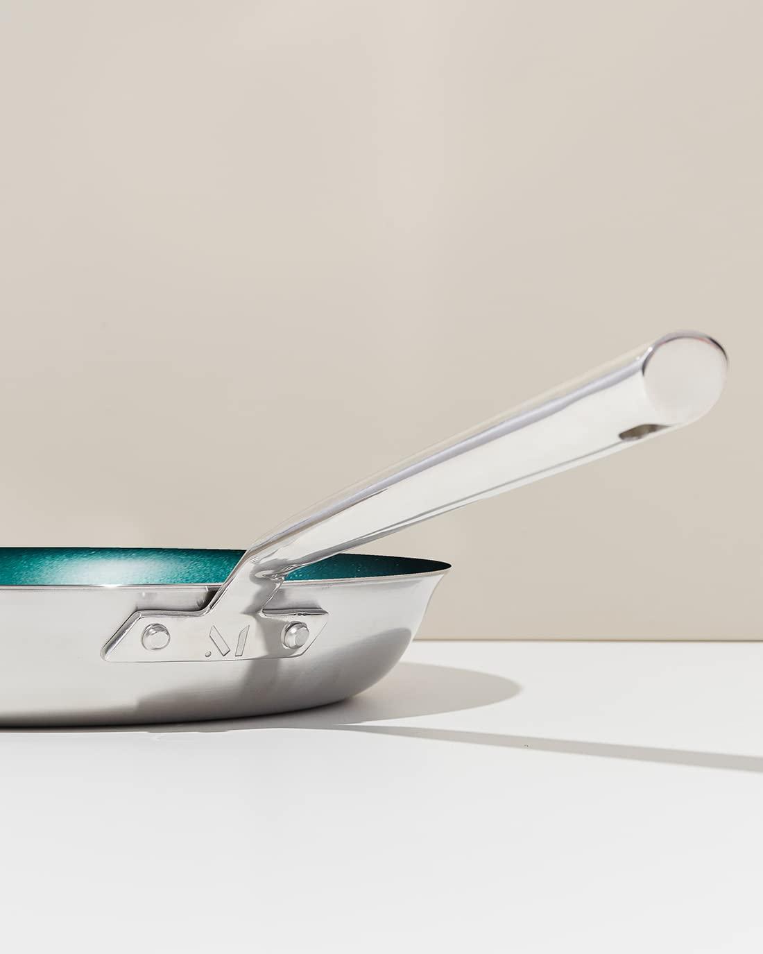 10.5 Inch Green Ceramic Coated Stainless Steel Frying Pan