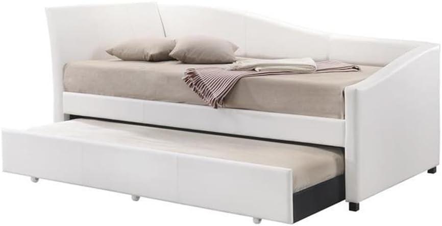 Acme Jedda Daybed & Trundle (Twin Size) in White PU