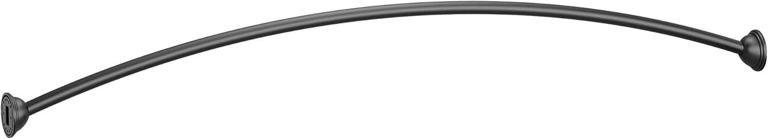 Matte Black 60" Curved Fixed Mount Shower Rod