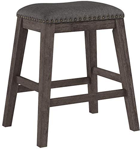 Signature Design by Ashley Caitbrook Rustic 24.4" Counter Height Upholstered Barstool, Set of 2