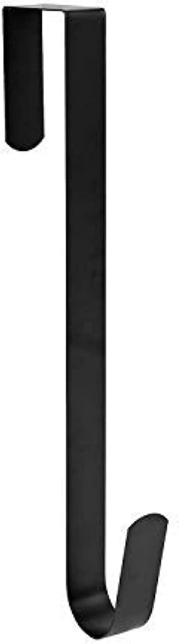 15" Wreath Hanger for Front Door Metal Over The Door Single Hook, Black(1)