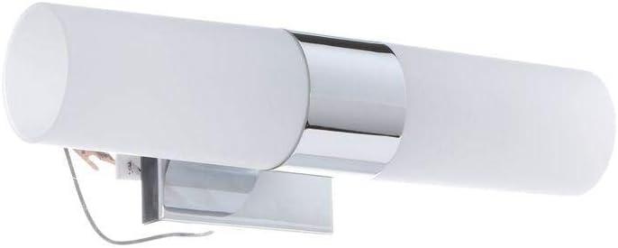 HTYSUPPLY 6212-77 2 Light Wall Sconce in Contemporary Style - 13.5 inches tall by 4.5 inches wide, Chrome Finish with Etched Opal Glass