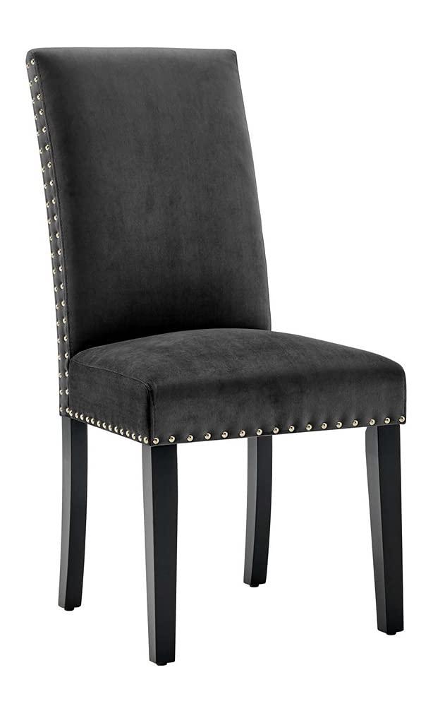 Modway Silver Orchid Lind Velvet Nailhead Trim Dining Side Chairs by Modway | Wayfair