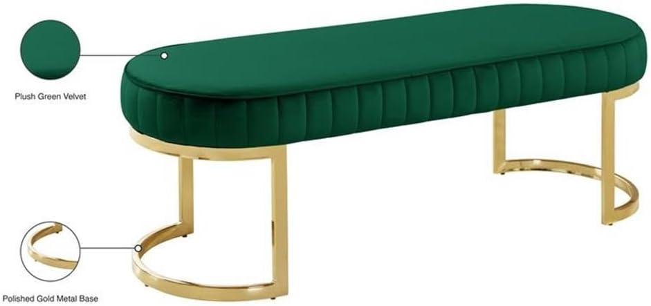 Meridian Furniture Lemar Contemporary Velvet Bench in Black