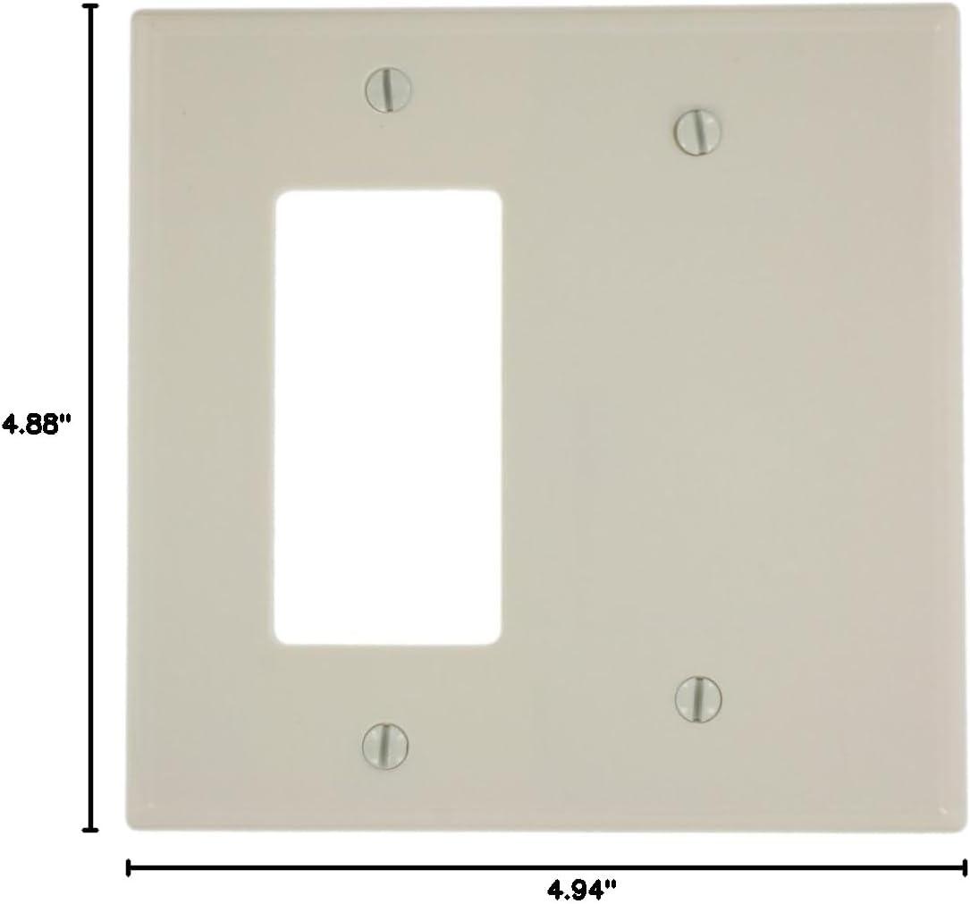 Light Almond 2-Gang Thermoset Plastic Wallplate