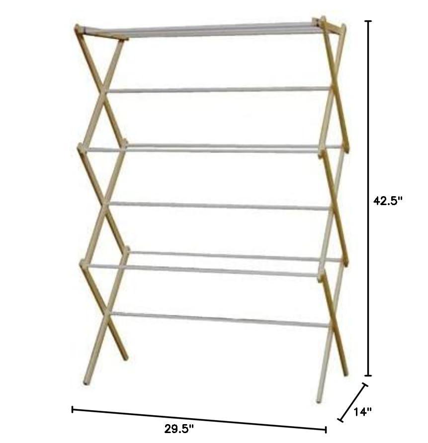Madison Mill Collapsible Wood Accordion Clothes Drying Rack