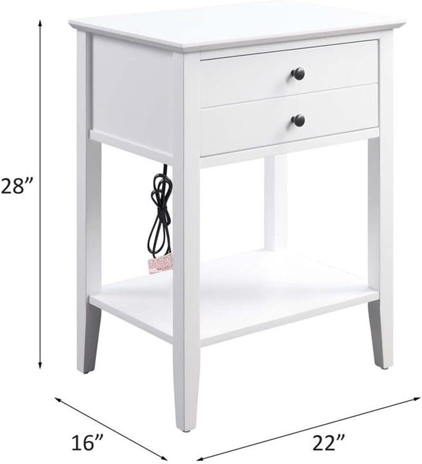 28'' Tall End Table with Storage