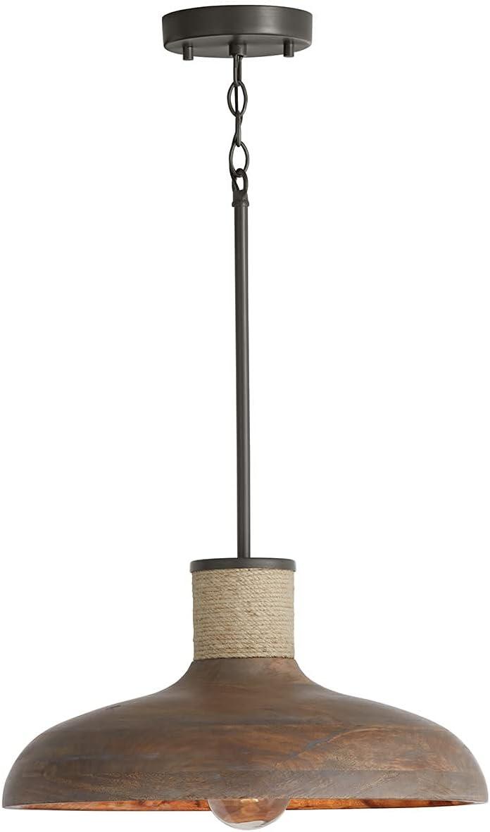 Capital Lighting Jacob 1 - Light Pendant in  Grey Wash/Iron Silk