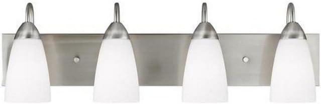 Generation Lighting Seville 28.375-in 4 -Light Brushed Nickel Traditional Vanity light