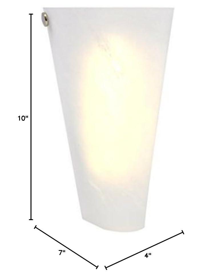 Frosted Marble Glass Conical Sconce