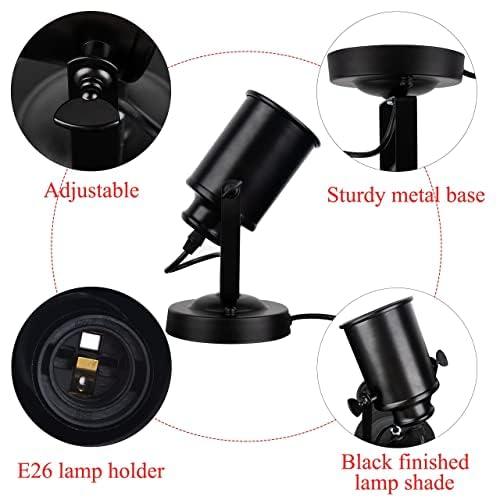 TISLYCO Industrial Vintage Ceiling Spotlight Lamp, Adjustable Black Wall Lamp/Ceiling Light Barn Door Design Spot Lights Indoor Lighting for Hallway Art Light Stage Spotlight Living Room Theatre