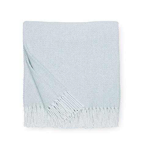 Lightweight Cotton Basketweave Throw Blanket with Fringe