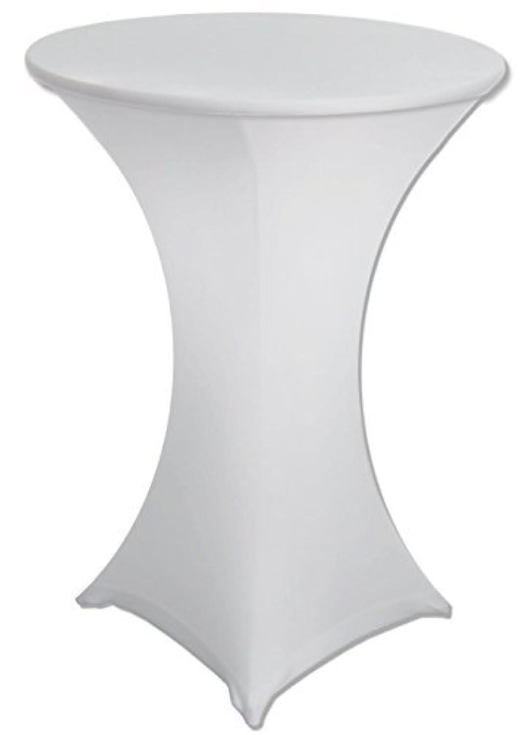 30 x 42 White Stretch Spandex Highboy Cocktail Cover -by Banquet Tables Pro