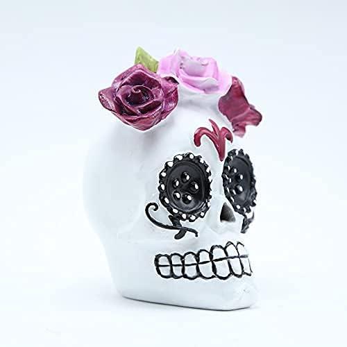 Day of The Dead Skull Couple, Sugar Skull, Halloween Decor, Skeleton Set,  Figurines & Knick-Knacks