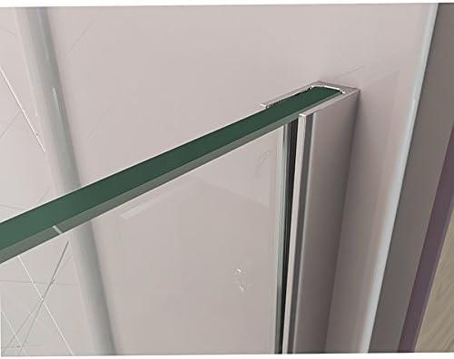 DreamLine Unidoor Plus Chrome 46-in to 46-1/2-in W x 72.0-Inches H Frameless Hinged Shower door 3/8-in Thick Clear Glass