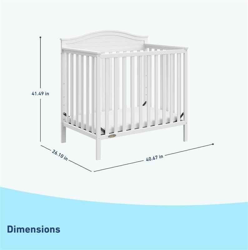 Graco Graco Stella 4-in-1 Mini Convertible Crib with Mattress