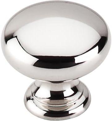 Polished Nickel Round Mushroom Cabinet Knob with Mounting Hardware
