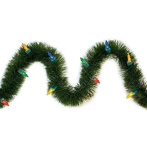 18-ft Multicolor LED Pre-lit Pine Christmas Garland