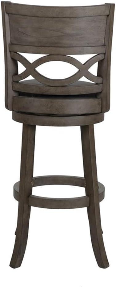 New Classic Furniture Manchester 29" Wood Bar Stool in Olive Gray/Black