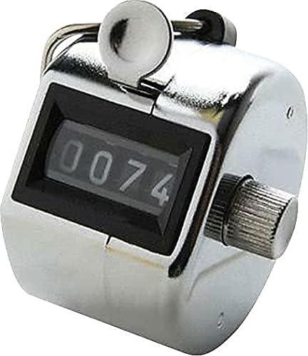 Sparco Finger Ring Tally Counter 4 Digit - Finger Ring - Handheld - Chrome Plated Steel - Silver