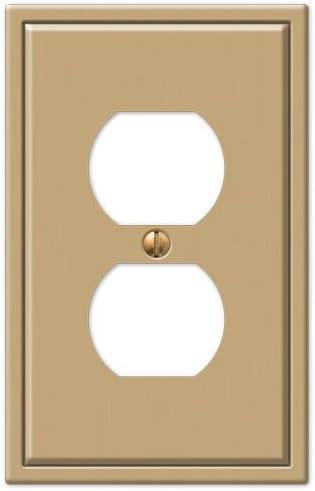 Brushed Bronze Single Duplex Steel Wallplate