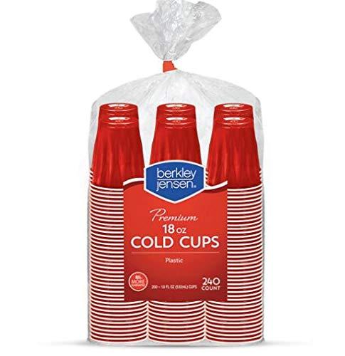 Berkley Jensen 18-Oz. Plastic Cups, 240 Ct. - Red - Birthday Pool Camping Party