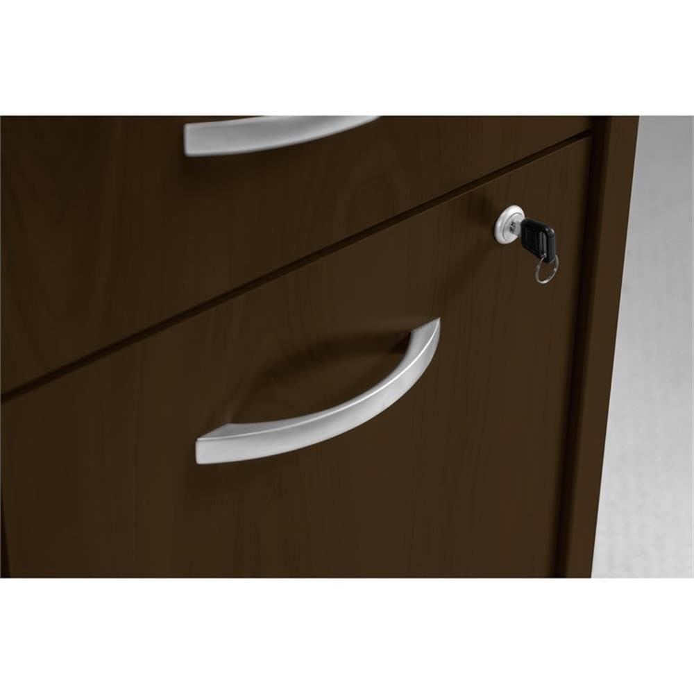 Series C Bow Front Left Handed L Shaped Desk with 2 Mobile Pedestals