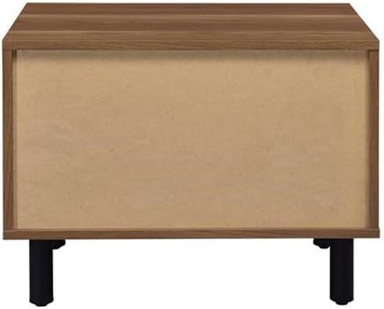 23" Trolgar Accent Table Brown Oak/Black Finish - Acme Furniture: No Assembly, Open Shelf, Wood Composite