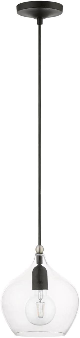 Livex Lighting Aldrich 1 - Light Pendant in  Black/Brushed Nickel