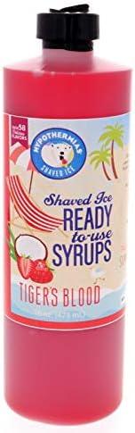 Hypothermias Shaved Ice & Snow Cone Syrup Variety Pack - Blue Raspberry, Tiger's Blood, Dreamcicle - 100% Pure Cane Sugar in a Gift Box