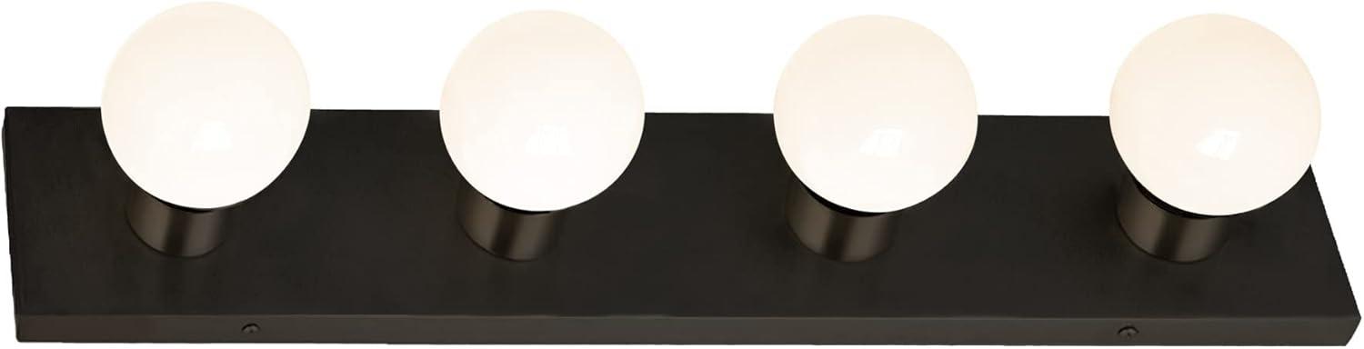 Design House 588574-BLK 4-Light Vanity Strip Light Contemporary Dimmable for Bathroom, Bedroom, Makeup Vanity, Matte Black