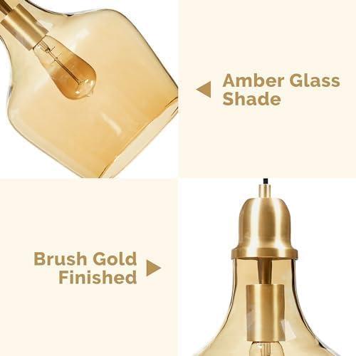 Auburn 1 Gold/Amber Pendant Light