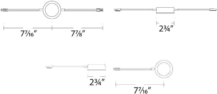 Line Voltage Puck Light 3 - Light LED Under Cabinet Puck Light