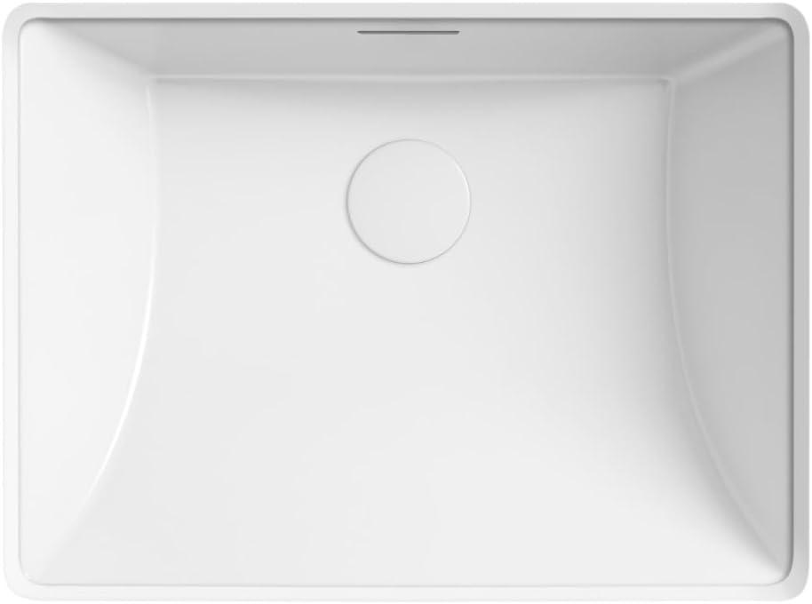 Brazn Rectangle Undermount Bathroom Sink