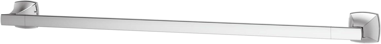 Polished Chrome 18-Inch Wall-Mounted Towel Bar