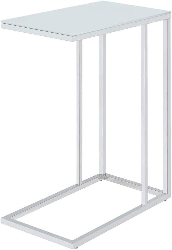 Monarch Specialties Accent Table, C-shaped, End, Side, Snack, Living Room, Bedroom, Tempered Glass