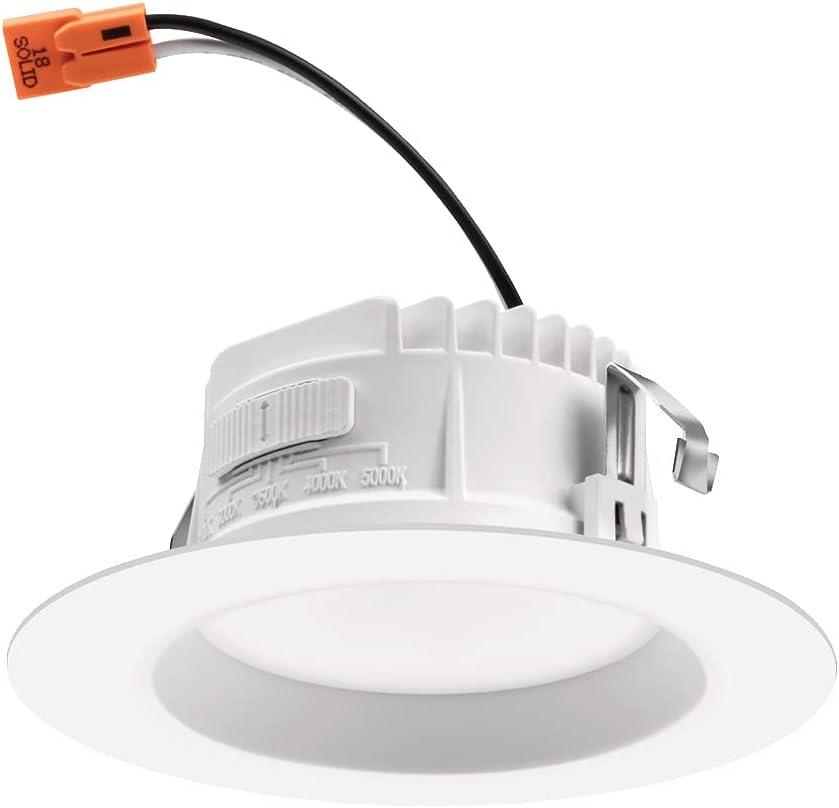 Matte White 4-Inch LED Retrofit Downlight 6-Pack