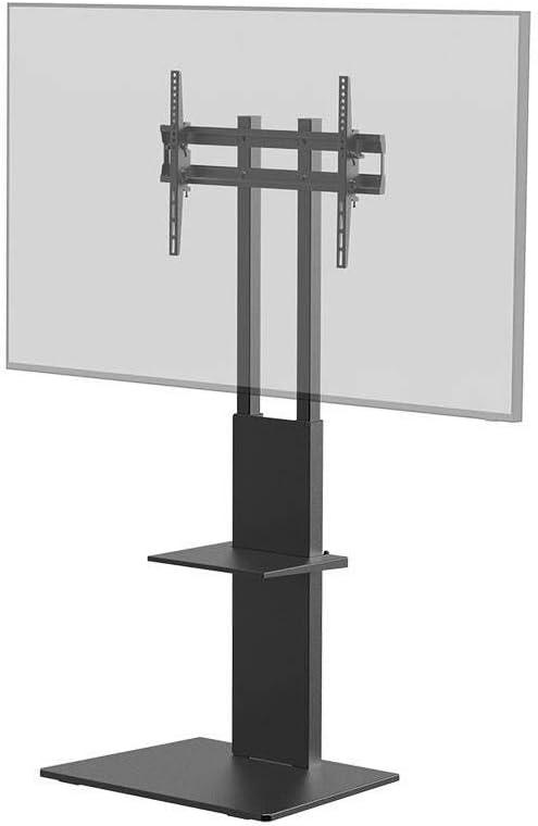Monoprice TV Mount and Stand - Black, With Shelf for Displays 37in to 70in, Max Weight 88lbs., VESA Patterns up to 600x400 - Commercial Series