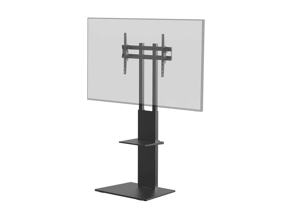Monoprice TV Mount and Stand - Black, With Shelf for Displays 37in to 70in, Max Weight 88lbs., VESA Patterns up to 600x400 - Commercial Series