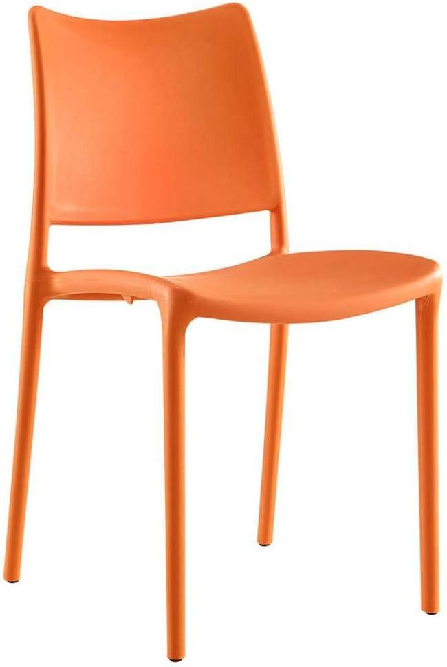 Hipster Vibrant Orange Stackable Indoor/Outdoor Side Chair