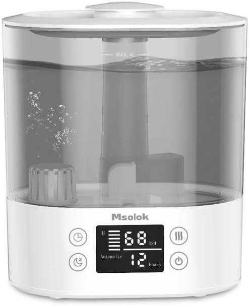 BEACHWATER POOL & SPA, LLC Humidifiers For Bedroom And Home & Baby - 4L Cool Mist Air Humidifiers For Plants, 26Db Quiet Top Fill Air Humidifier Lasts Up To 40 Hours, Auto Shut-Off, Super Easy To Fill And Clean
