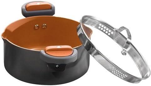 Gotham Steel Gotham Steel Stock Multipurpose Pasta Pot with Strainer Lid & Twist and Lock Handles