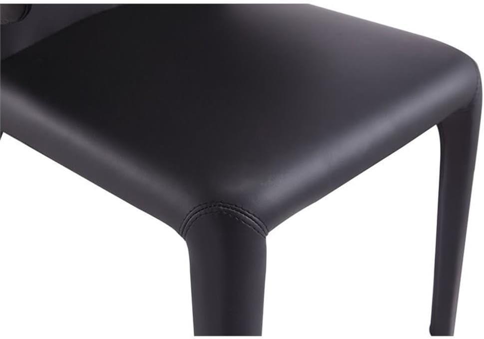 Set of 2 Conrad Faux Leather Dining Chairs Saddle - Manhattan Comfort: Mid-Century Modern, Metal Frame, Cushioned
