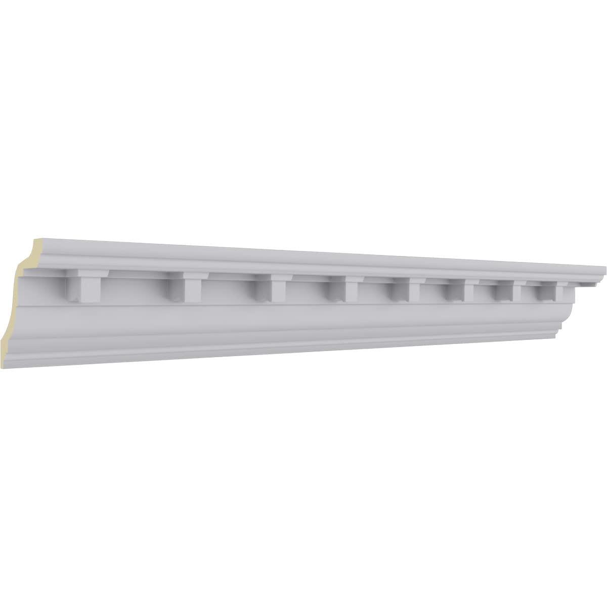 Ekena Millwork Dentil 4.5'' H x 96.13'' W x 3.75'' D Urethane Crown